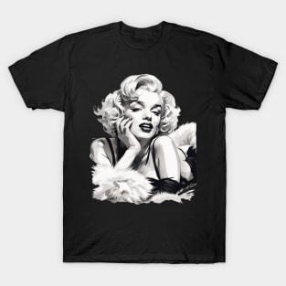 Marilyn Monroe Illustration Fanart T-Shirt